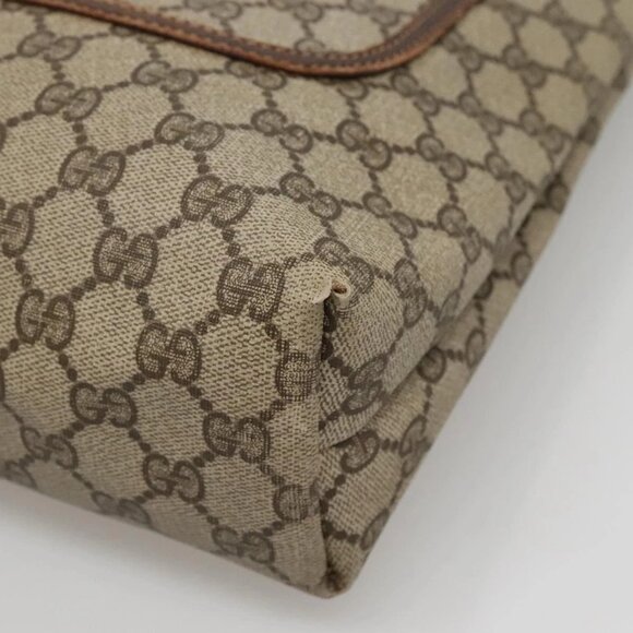 GUCCI GG Supreme Web Sherry Line Tote Bag PVC Beige Red 002 4487 39 Auth yk19326 - Picture 4 of 16